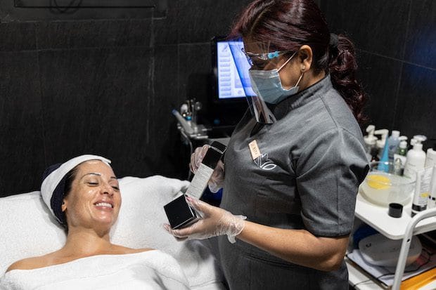 A skin analysis and facial treatment at Tara Rose